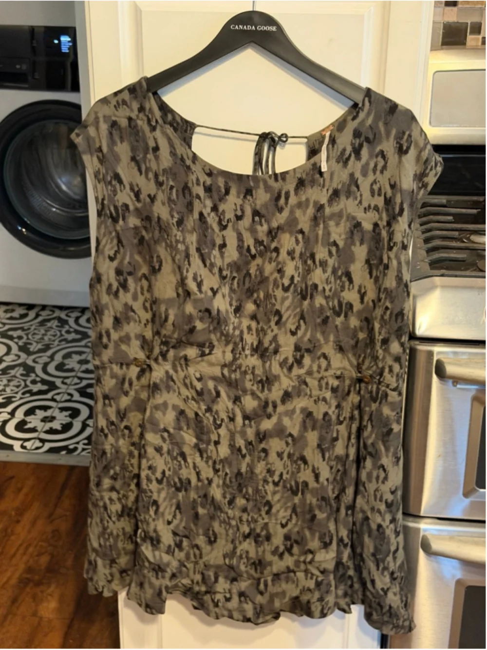 Free People Balsam Combo Fake Love Mini Dress Olive Green